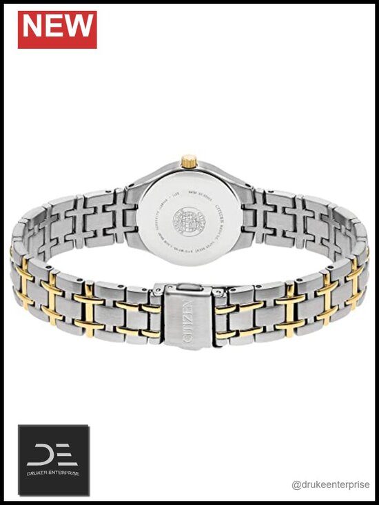 Eco-Drive Watch with Stainless Steel Strap Fold-Over Clasp